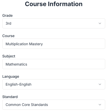 AI Lesson Plan Generator Basic Information